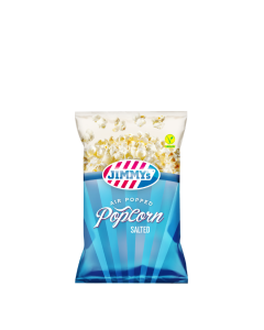 JIMMY's Popcorn Zout Impuls bag, salty, bag, best, cinema, popcorn, original, movie, homemade, night, blue, healthier, glutenfree