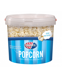 JIMMY's Popcorn zout Bucket L, big, size, family, share, delicious, popcorn, crunchy, crispy, movie, blue, quantity, homemade, cinema