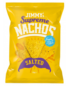 JIMMY's Supreme Nachos Salted, best, natural, ingredients, fresh, love, yellow, good, perfect, salted, salty, guacamole, salsa, cheese, pack, family, aperitivo, share