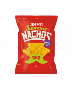 JIMMY's Supreme Nachos Barbecue, red, delicious, natural, ingredients, crispy, crunchy, incredible, best, supreme, red, green, family, aperitivo, guacamole, salsa, cheese