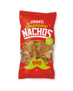 JIMMY's Nachos Triangle BBQ 500g, supeme, best, red, barbecue, summer, spring, happy, love, crispy, crunchy, good, lecker, red, green, natural, ingredients