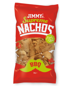 JIMMY's Nachos Triangle BBQ 500g, supeme, best, red, barbecue, summer, spring, happy, love, crispy, crunchy, good, lecker, red, green, natural, ingredients