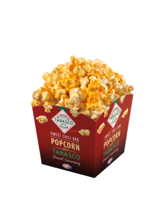 TABASCO®serving tub BBQ 20oz, crispy, good, crunchy, delicious, best, popcorn, incredible, spicy, tabasco, green, brand seasoning 