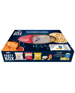 JIMMY's PARTY BOX popcorn, nachos & dips UIT ASSORTIMENT IVM GEWIJZIGDE INHOUD