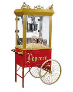 Gold medal gay90 popper 12OZ, amusement park, red, gold, popcorn machine, nice, crispy, crunchy, delicious, beautiful, ancient, gold