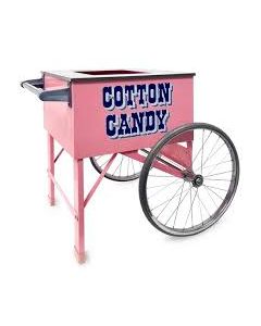 Gold medal pinkie floss cart, cotton candy, pink, machine, amusement park, fun, kids, family friendly, JIMMY's