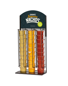 Nachocup dispenser rack, JIMMY's Supreme Nachos, fresh, love