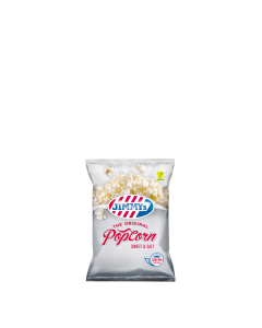 JIMMY's Popcorn zoet&zout XS MiniBag, popcorn, delicious, sweet, salt, original, crispy, crunchy, crunch, grey, popcorn, movie, cinema, ingredients, natural 
