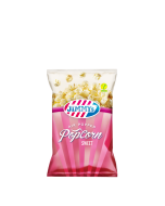 JIMMY's popcorn zout impuls bag, glutenvrij, gluten free, popcorn, healthier, less calories, air popped, crispy, delicious, sweet, pink, white, JIMMY's