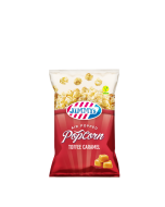 JIMMY's Popcorn Toffee Caramel Impuls bag, air popped, caramel, crunchy, popcorn, best, creamy, vegan, ingredient, red, sweet, satisfying, snack, cinema, movie